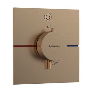 ShowerSelect Comfort E thermostaat afbouwdeel tbv inbouw voor 1 functie Brushed Bronze