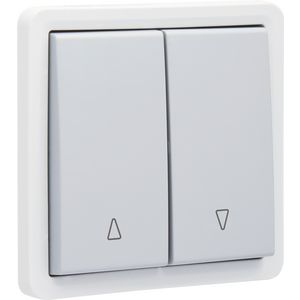 Spuitwaterdichte rolluikdrukknop 10A/250Vac schroef grijs