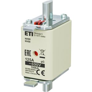 Zekering 690V 125A NH00 gG VVE=3