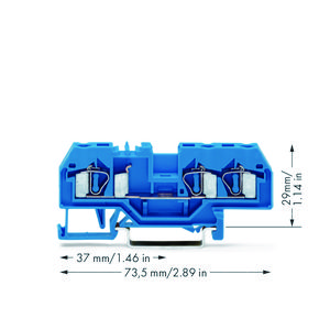 3-draads rijgklem 4mm² Ex i blauw 281-684 VVE=50