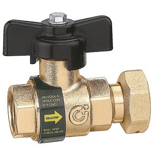 kogelafsluiter met ingeb. keerklep 3/4"bn.3/4"bt. sanitair