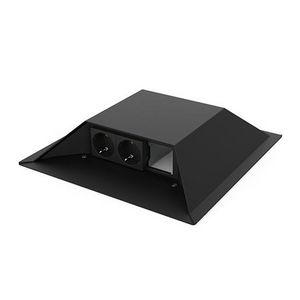Opvoerzuil zwart 6-voudig 4x wandcontactdoos + 2x M45 leeg