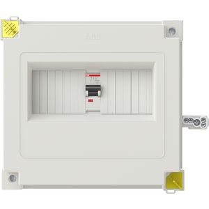 Huisaansluitkast 1-fase 1 MCB 1-Polig 25A C-karateristiek 223x220mm zwart