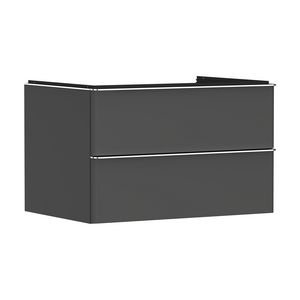 Onderkast mat grijs diamant 780x550mm 2x la voor consoles met waskom greepkleur chroom Xelu Q 54075000