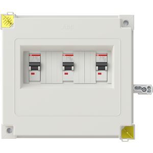Huisaansluitkast 3-fase 25A C-karateristiek 223x220mm zwart
