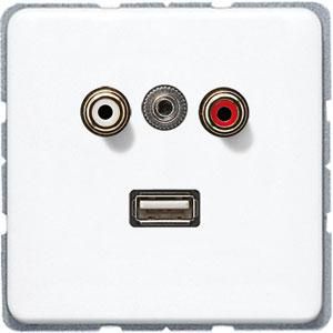 Afdekking alpine wit v.Audio/Jack/USB CD500