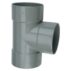 Wadal PVC lijm T-stuk 88° 40mm grijs 3x mof