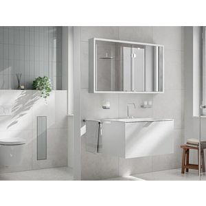 Prime slim LED spiegelkast 1600mm 3 deuren inb. zwrt/spiegel