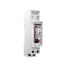 Schakelklok analoog DIN-rail 24 uurs programma 230VAC 50Hz
