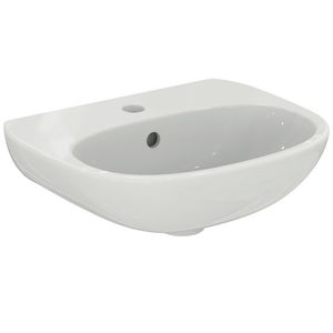 Tesi fontein 45x36cm met kraangat met overloop wit