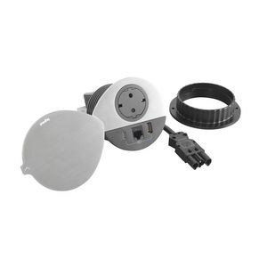 Deksel ALU+ USB + RJ45 + Wieland Disq80