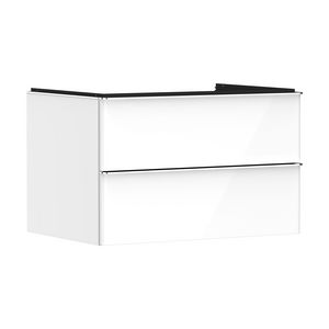 Onderkast wit hoogglans 780x550mm 2x la voor consoles met waskom greepkleur chroom Xelu Q 54074000