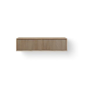 Wastafelonderkast Wooden Facet Stripes 120cm 2xla eiken old grey