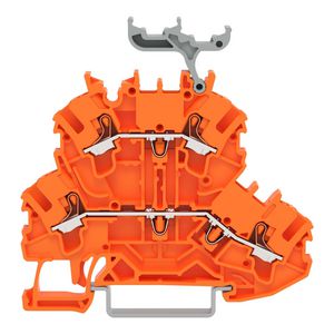 2-etageklem Met drukknop Rijg-/rijgklem oranje VVE=50
