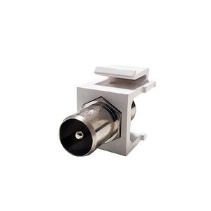 Coax coupler coax male > F-connector female schroefverb.