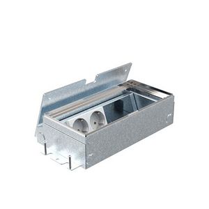 Smartbox+Vloercontactdoos 65mm 2x wandcontactdoos + 2xM45 leeg deksel inleg 7mm