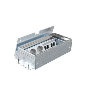 Smartbox+ Vloercontactdoos 65mm 2x wandcontactdoos + 4x Datasp. deksel inleg 7mm
