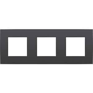 3-Voudige afdekplaat 71mm centerafst. Int. anthracite