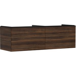 Onderkast Dark Walnut 1560x550mm 2x la voor consoles greepkleur mat zwart Xelu Q 54073670