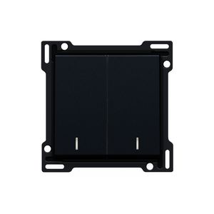 Afwerkingsset dubbele lens serieschakelaar black c.