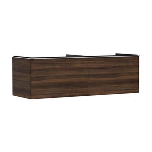 Onderkast Dark Walnut 1560x550mm 2x la voor consoles greepkleur chroom Xelu Q 54073000