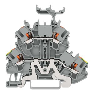 2-etageklem Aard-/rijgklem Met drukknop grijs VVE=50
