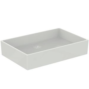 EXTRA opbouwwastafel 60x40cm zonder kraangat zonder overl. wit ideal