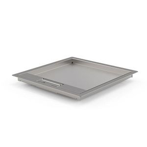 RVS T15 klapdeksel set geborsteld RVS inleg 15mm 270x270mm