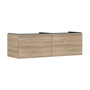Onderkast Natural Oak 1560x550mm 2x la voor consoles greepkleur mat wit Xelu Q 54072700