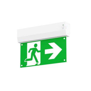 Nood uitgangsbord opbouw klein wit incl. pictogram