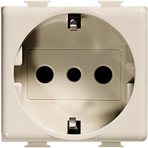 Wandcontactdoos Magic 2P+a-10/16A-unel-1 module vierkant