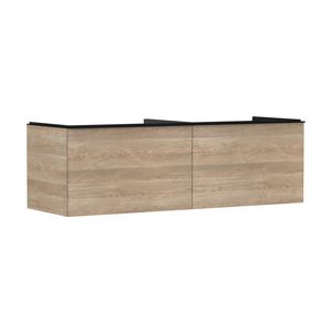 Onderkast Natural Oak 1560x550mm 2x la voor consoles greepkleur mat zwart Xelu Q 54072670