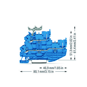 1-draads/1-pins 2etage basisklem Rijg-/rijg N/N VVE=50