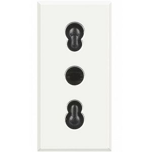 Wandcontactdoos Italie 19 + 26 Axolute White