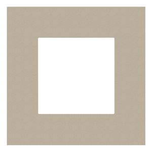 Enkelvoudige afdekplaat Pure steel champagne coated
