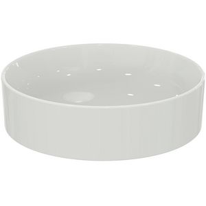 Conca opbouwwastafel rond 45cm zonder kraangat zonder overloop wit