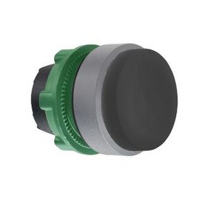 black projecting pushbutton head colour plated grey