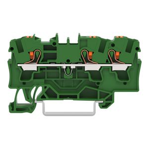 3-draads rijgklem Met drukknop 4mm² groen VVE=50