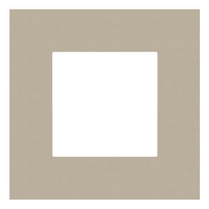 Enkelvoudige afdekplaat Pure steel champagne coated