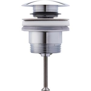 Push-open  afvoerplug chroom 1.1/4" 63mm