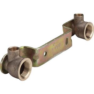 Gemini Dubbele Muurplaat 18x1/2x150 brons/blank VVE=25