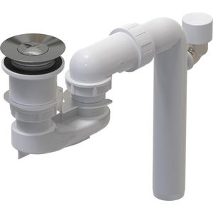 push-to-open afvoerplug z. overl.functie Stone White