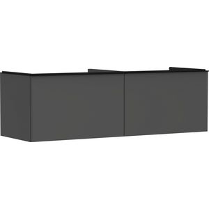 Onderkast mat grijs diamant 1560x550mm 2x la voor consoles greepkleur mat zwart Xelu Q 54071670