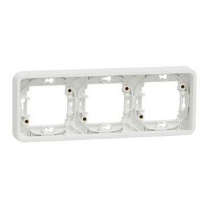 Inbouwdoos 3-voudig horizontaal IP55 Polarwit Mureva Styl