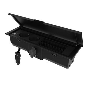 Hertz+ bureau inbouwunit zwart 2x wandcontactdoos+ 2x M45 leeg