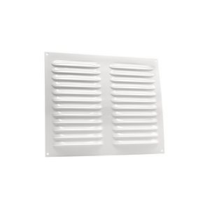 ALU schoepenrooster vlak model 300x250mm wit