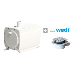 Vuilwaterpomp SANIFLOOR + sifon WEDI panelen