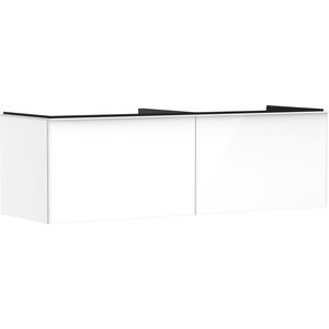 Onderkast wit hoogglans 1560x550mm 2x la voor consoles greepkleur mat wit Xelu Q 54070700