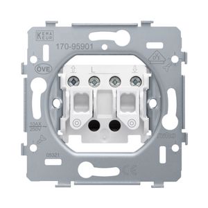 Sokkel rolluikdrukknop elektr. sturingen 10A/250Vac schroef