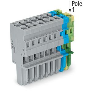 1-draads female steker CAGE CLAMP 4mm2 groen-geel/bl VVE=25